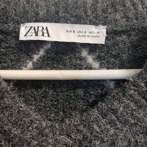 Zara Charcoal Textured Sweater